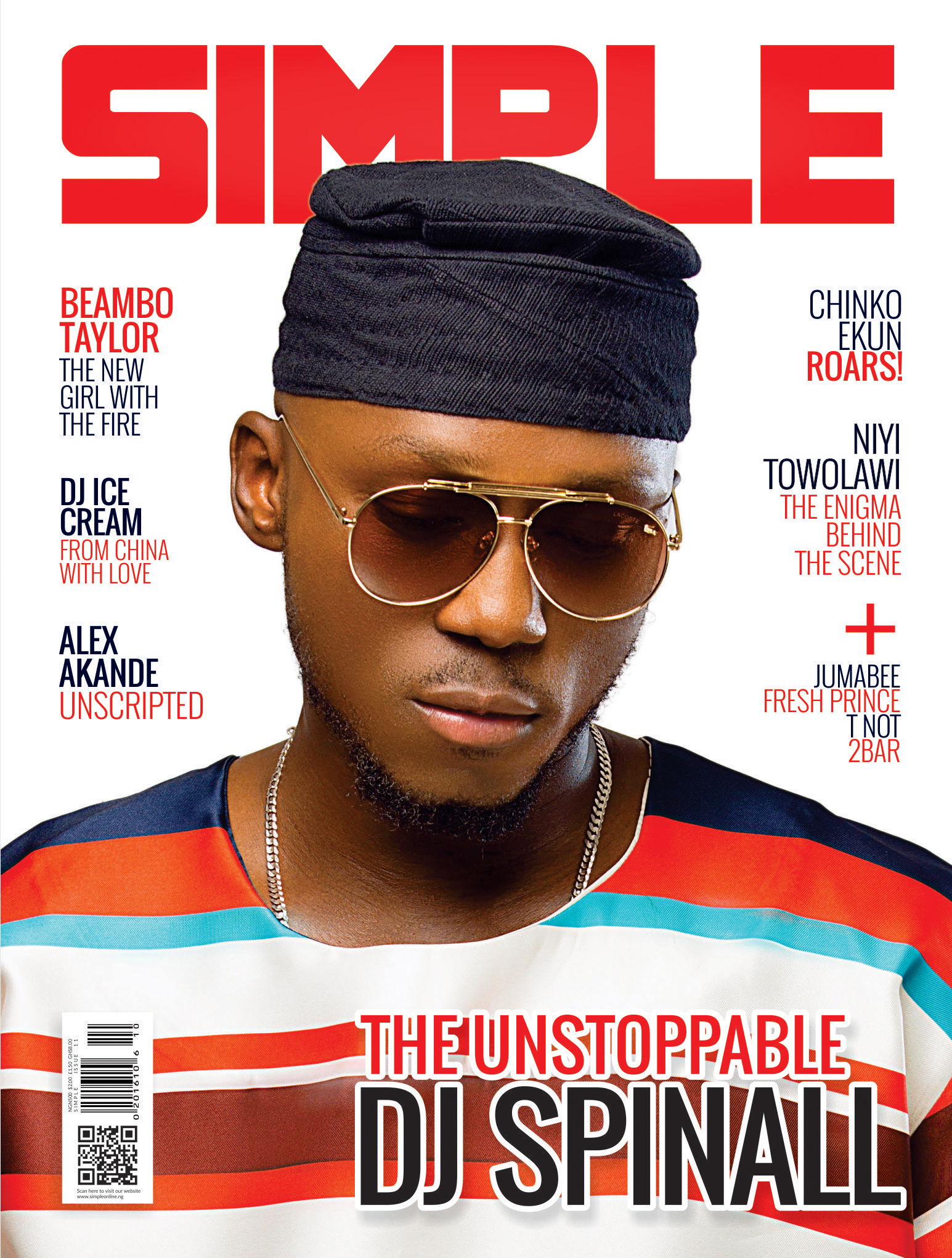 THE CAP!!! DJ SPINALL COVERS THE LATEST ISSUE OF SIMPLE MAGAZINE.