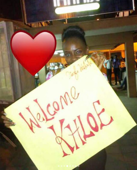 Watch How BB Naija’s Ex-Housemate Khloe Was Welcomed On Her Arrival In Nigeria