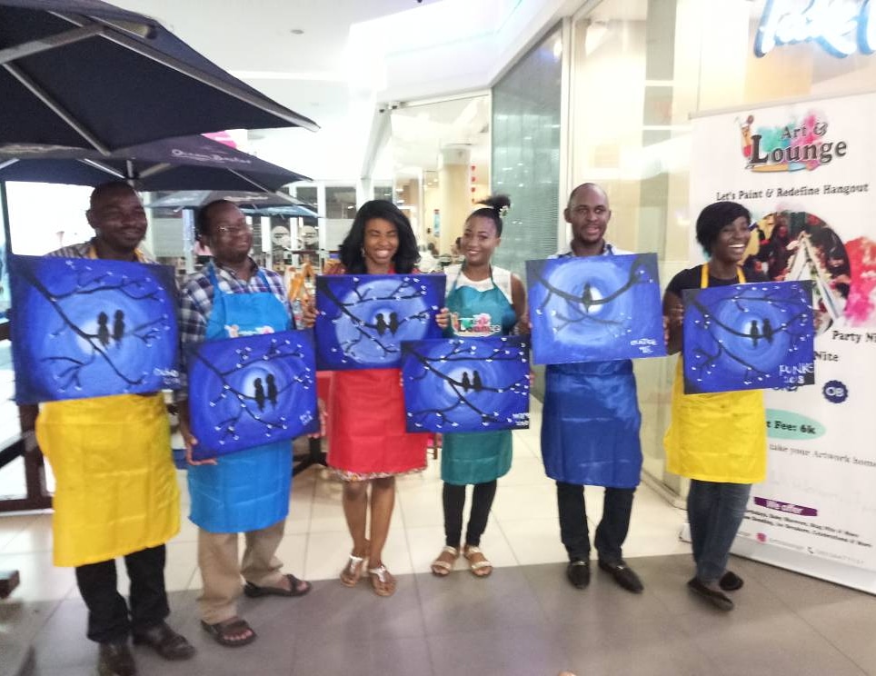 Check out pictures from “Art n Lounge” painting event held at Ocean Basket, Ikeja City Mall