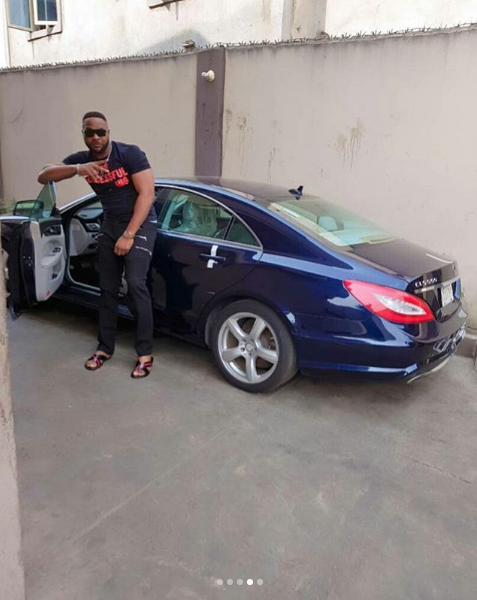 Nollywood Actor, Bolanle Ninalowo Looks Cool As He Poses With New Car