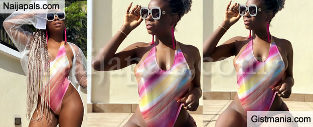 Davido’s Senior Babymama, Sophie Momodu Flaunts Hot Figure Near Pool