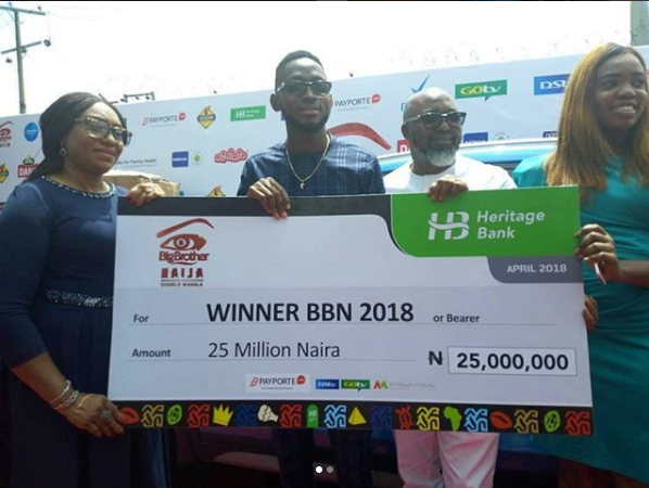 BB Naija 2018 Winner Miracle Receives His 25 Million Naira Cash Prize And More