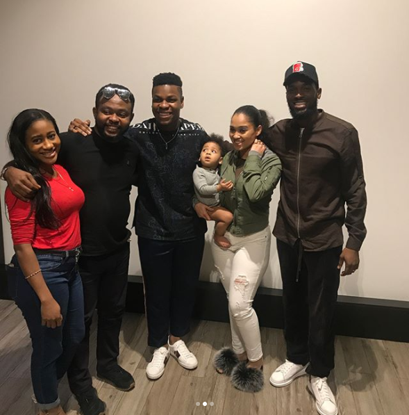 Lovely Photos Of D’banj And His Family With Hollywood Actor John Boyega