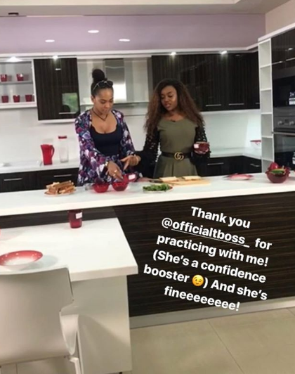 Davido Girlfriend Chioma Looks Natural As She Begins Shooting Episodes For Her Cooking Show