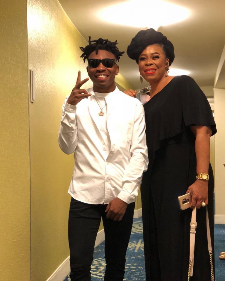 Mayorkun And His Actress Mother, Toyin Adewale Share A Lovely Reunion In The US