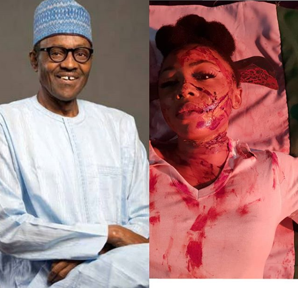 BB Naija’s Ifu Ennada Sends Bloodied Message To President Buhari Over Herdsmen Killings