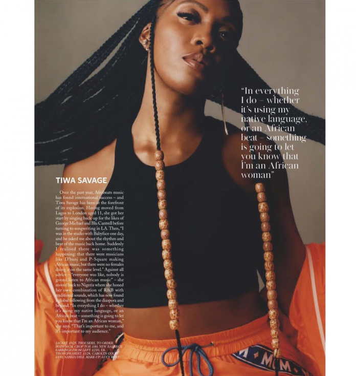 Tiwa Savage Gets Featured On British Vogue Mazagine