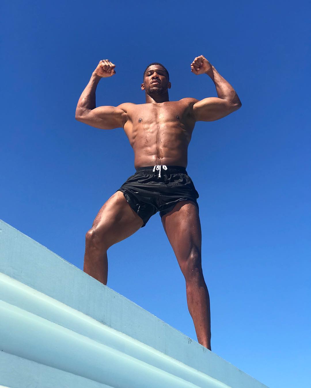 Anthony Joshua Flaunts Incredible Physique In Jamaica