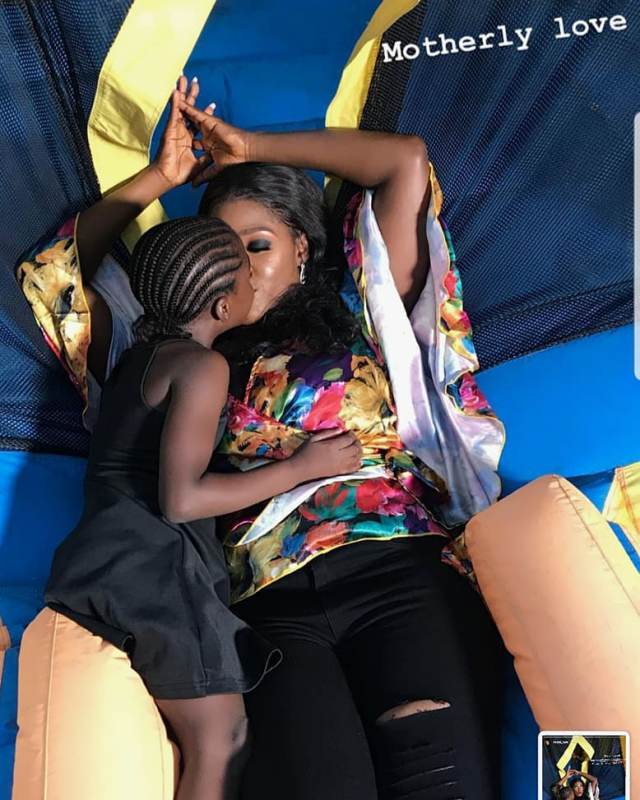 PHOTO – Actress Mercy Johnson Okojie Shows Motherly Love As She Lock Lips With Her Daughter