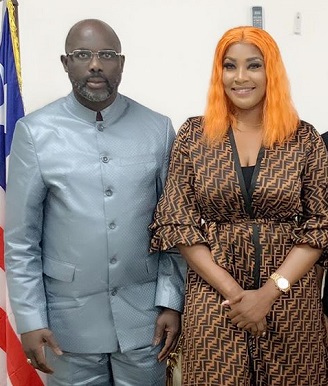 Angela Okorie Meets Liberian President