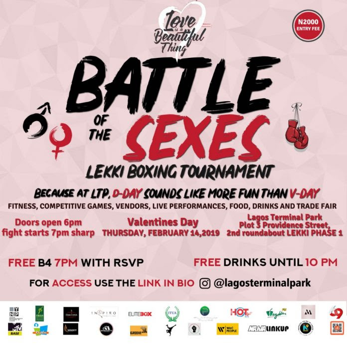 Event: This Valentine: Lagos Terminal Park Brings “Battle of the Sexes” To Lekki For The First Time.