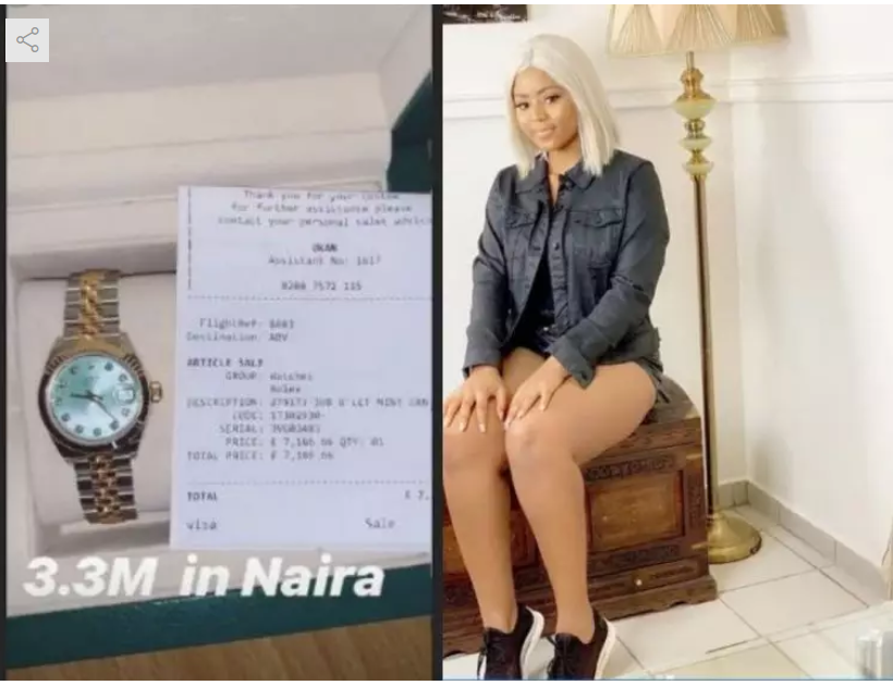 [PHOTOS] Regina Daniels Flaunts N3.3 Million Rolex Wristwatch