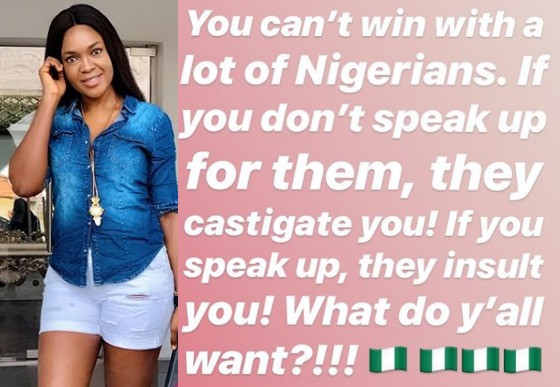 Omoni Oboli Berates Nigerians Who Attack Celebrities For Speaking on Topical Issues