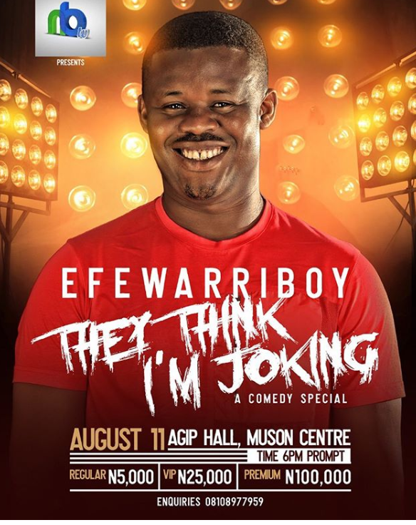 SoundSultan will be hosting “They Think I’m Joking” show as a comedian! – EFE WARRIBOY