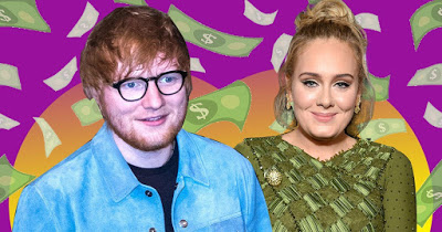 Ed Sheeran beats Adele in Rich List as he doubles his wealth in just a year