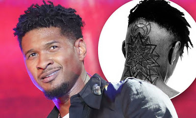 Usher debuts huge new tattoo on the back of his head