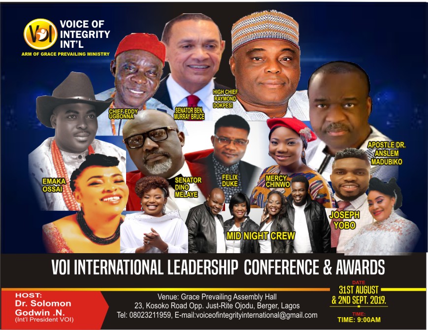 Events: VOICE OF INTEGRITY INTERNATIONAL LEADERSHIP CONFERENCE AND AWARDS