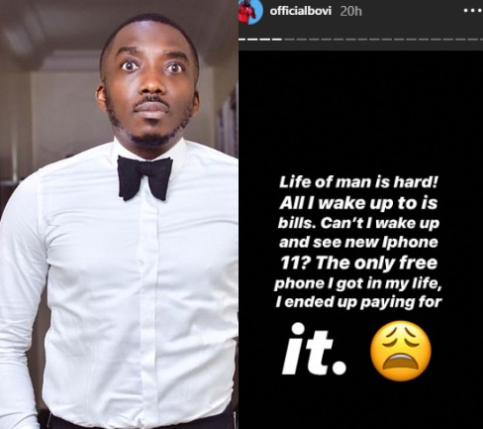 ‘Life of a man is hard, all I wake up to is bills’ – Comedian, Bovi