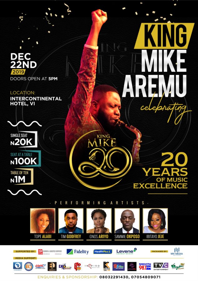 Mike Aremu Set To Celebrate 20 Years Of Musical Excellence With A Concert