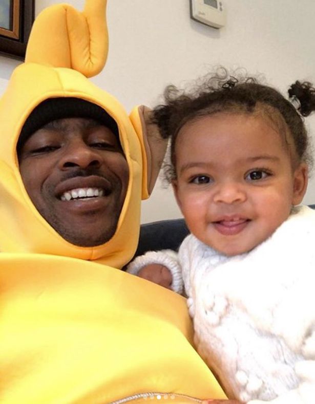 Skepta cuddles daughter in teletubby costume in rare snap