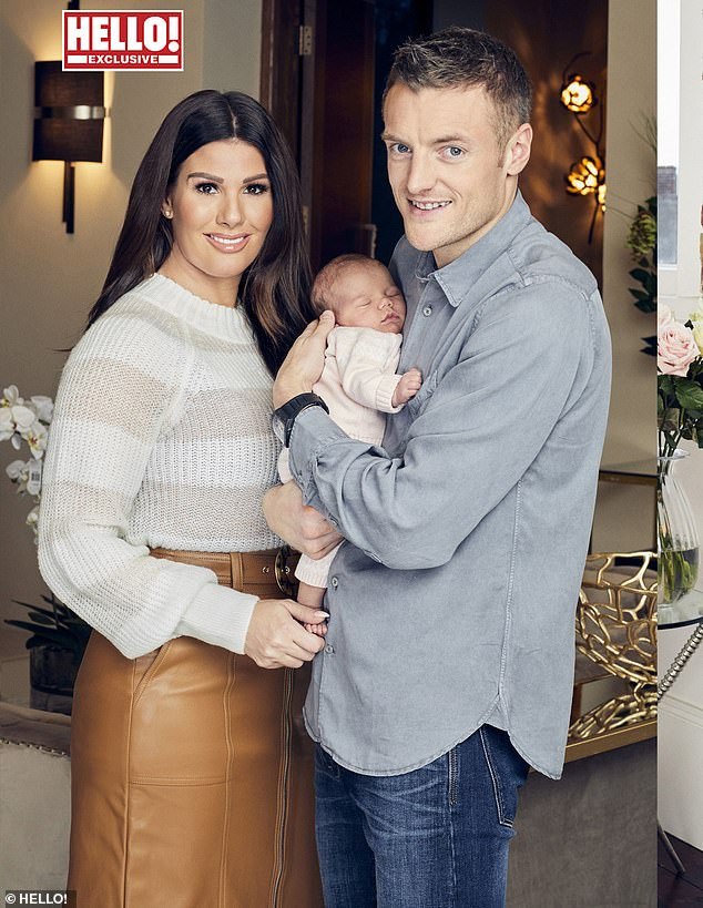 Football star Jamie Vardy and wife Rebekah finally reveal the name of their baby daughter with adorable family photo