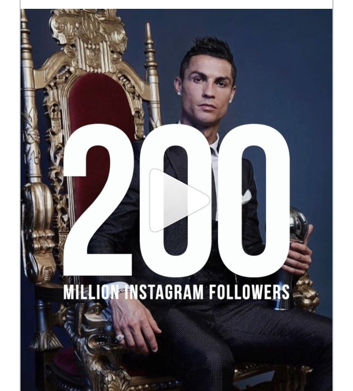 Cristiano Ronaldo becomes the first person to reach 200 million followers on Instagram
