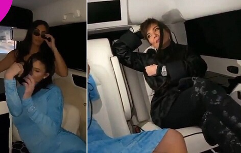 Kris Jenner debuts bold new look as she lives it up with Kim and Kylie in a Limo