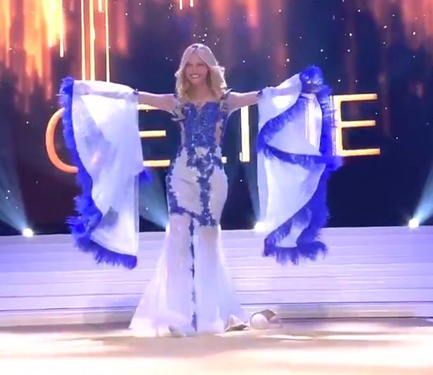 Miss Belgium 2020 winner falls on stage and loses bra during live pageant