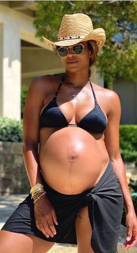 Ciara shows off her growing baby bump in new photos