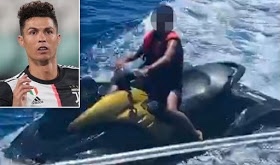 Police investigate after Cristiano Ronaldo’s 10-year-old son is filmed riding jet ski alone