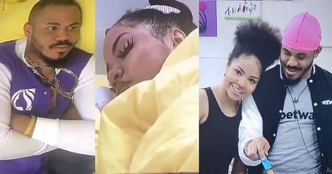 BBNaija: Ozo turns watchman, admires Nengi while sleeping