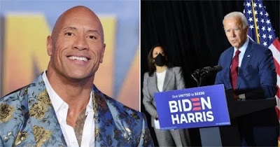 Dwayne Johnson endorses Joe Biden and Kamala Harris in rare political statement