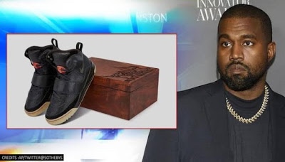 Kanye West sneakers sold for record $1.8M at auction