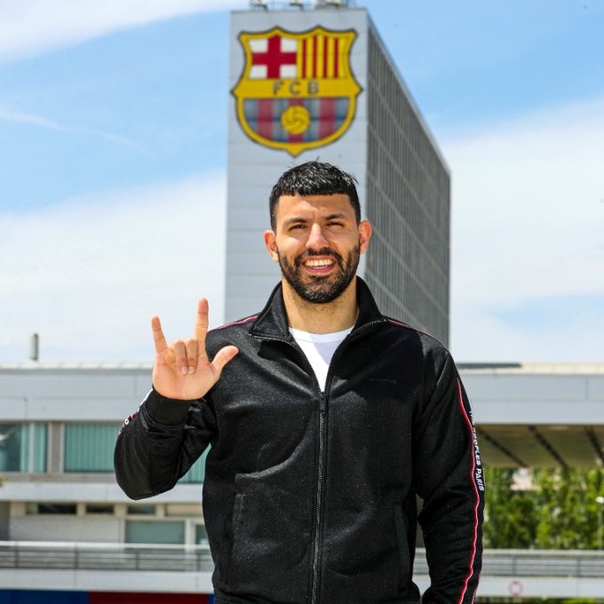 Manchester City striker, Sergio Aguero joins Barcelona on a two-year contract