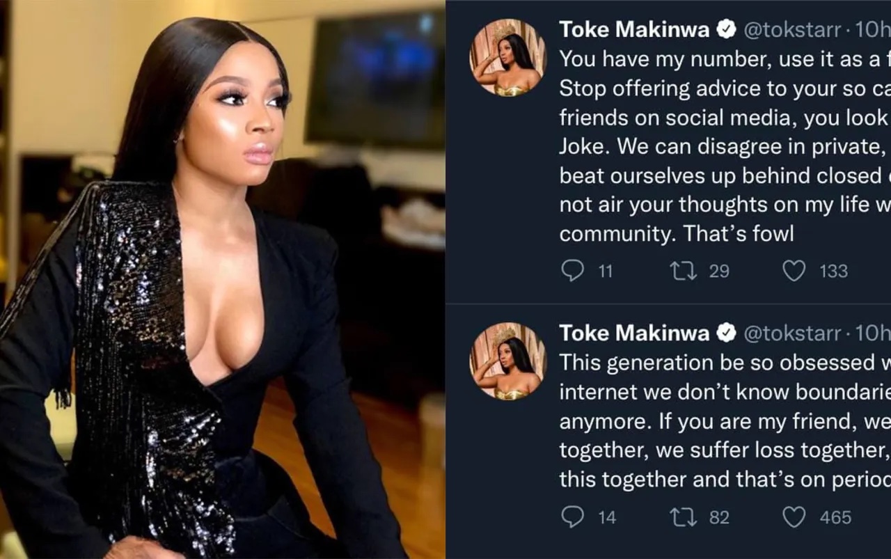 How internet obsession has affected this generation – Toke Makinwa