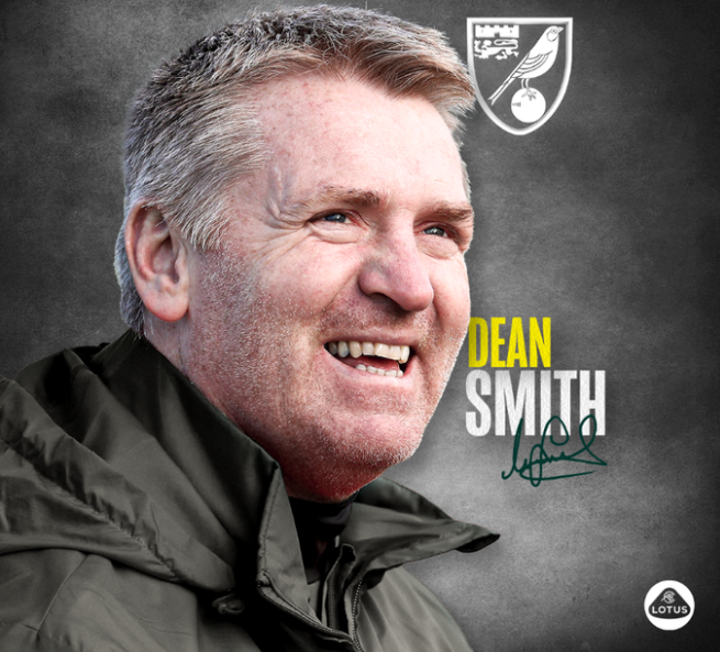 Dean Smith confirmed as Norwich’s new manager 8 days after Aston Villa sacking
