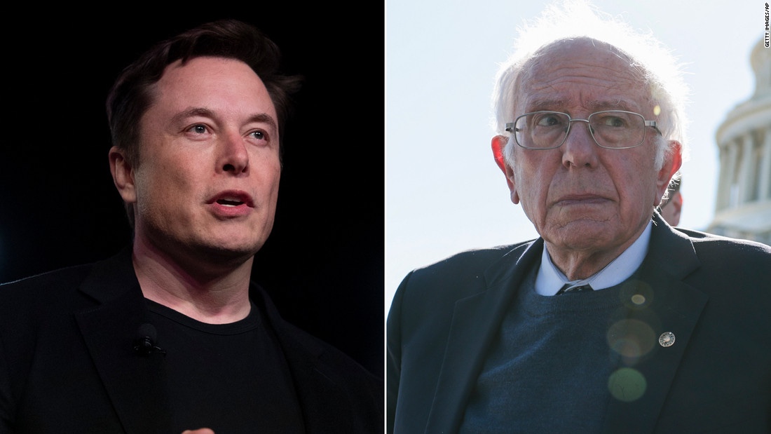 Elon Musk says he forgets Bernie Sanders is alive after tax demand