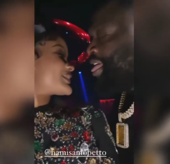 US rapper Rick Ross and Diamond Platnumz’s babymama Hamisa Mobetto get cozy at a club in Dubai amid dating rumours