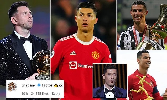 Ronaldo publicly backs claims Lionel Messi ‘STOLE’ the Ballon d’Or from him