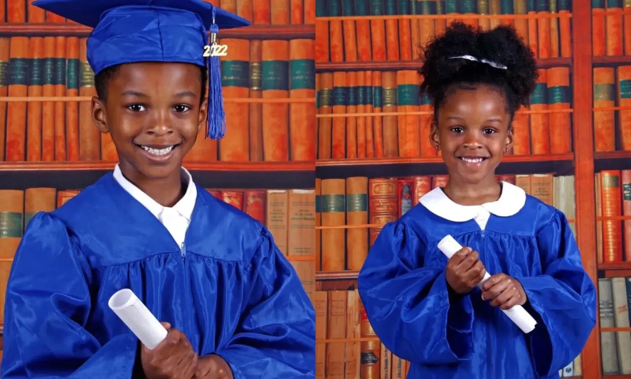 Paul & Anita Okoye’s Twins Graduate From Pre-School