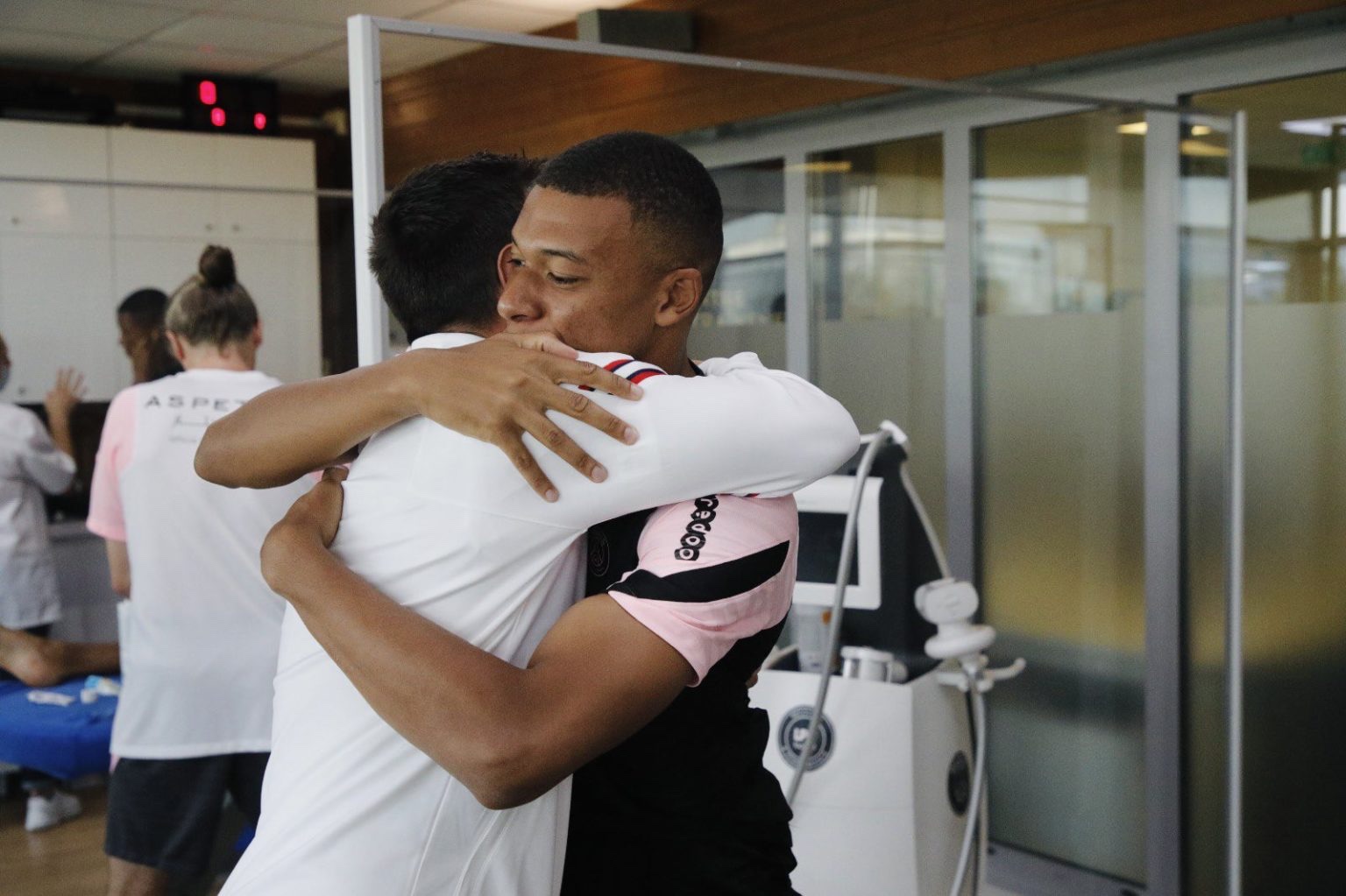 Footballer, Lionel Messi and Kylian Mbappe Unveil PSG 2022/23 Home Jersey