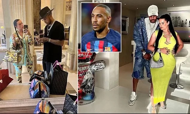 Footballer , Pierre-Emerick Aubameyang and his wife beaten and robbed by gunmen in front of their terrified children at his home in Barcelona