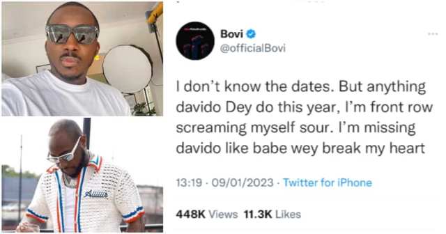 I Miss Davido – Nigerian Comedian , Bovi Reveals