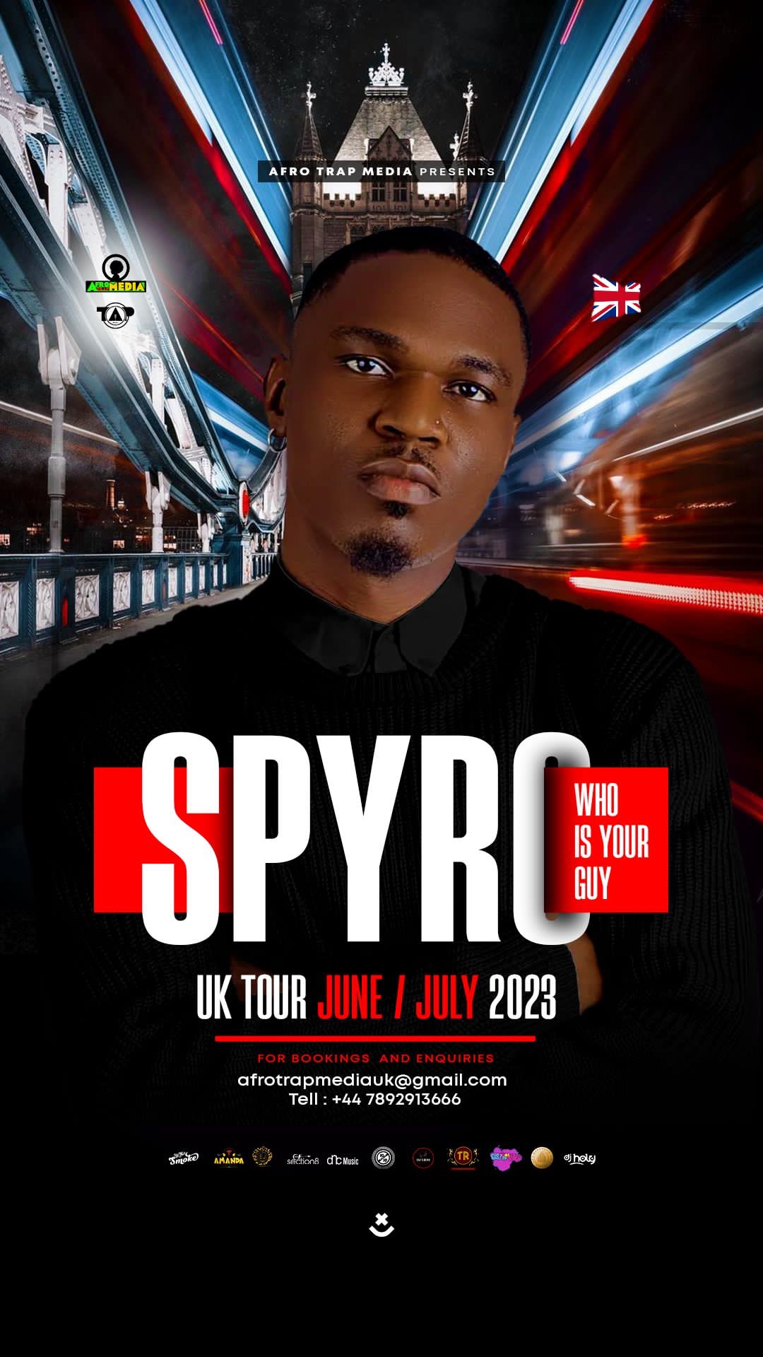 Afrotrapmedia announces Spyro’s UK & Ireland tour this summer.