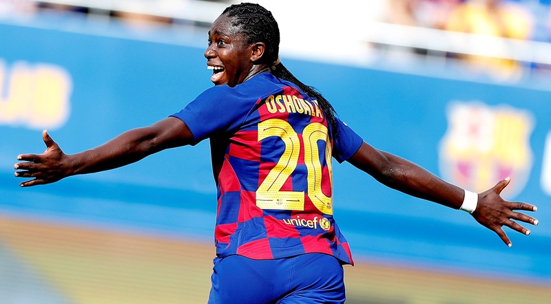 Nigeria’s Asisat Oshoala Scores For Barcelona