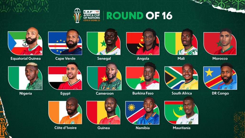 Africa Cup of Nations Round of 16 full fixtures revealed as Super Eagles of Nigeria faces indomitable lions of Cameroon