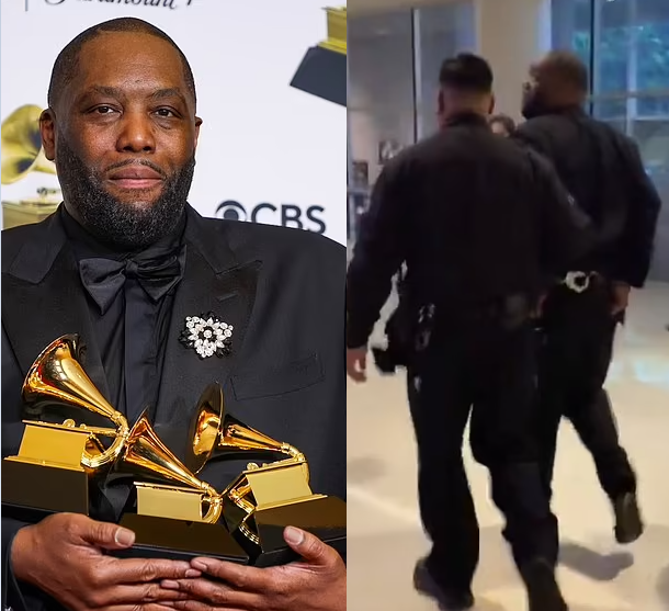 Rapper, Killer Mike is taken away in handcuffs after winning 3 Grammys