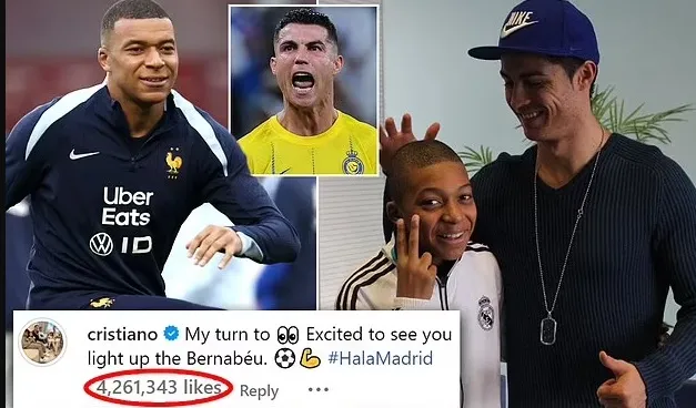 Cristiano Ronaldo sets a new record for the most-liked Instagram comment EVER
