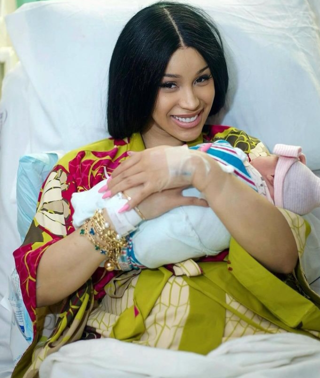 Cardi B welcomes the arrival of her third child