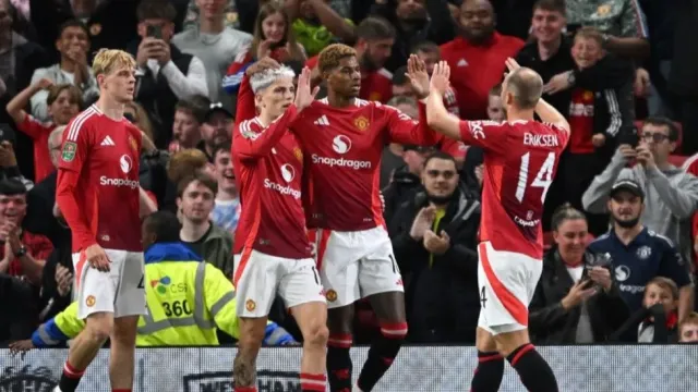 Man United 7 v 0 Barnsley: Red devils demolish Barnsley to reach Carabao round of 16